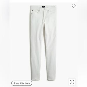 J. Crew 8"-rise white skinny jean in signature stretch*